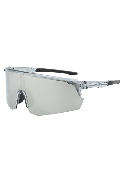 Choice Silver Mirror Oversized Sports Sunglasses Men Cycling Glasses Mirrored...