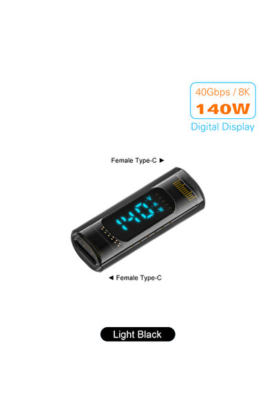 Choice Double Female Grey 90 Degree USB C Adapter Right Angle U Shape USB4 Ty...