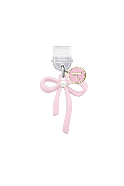 Choice A Pink Bow Letter Dust Plug, English Letters from a to m Available, De...