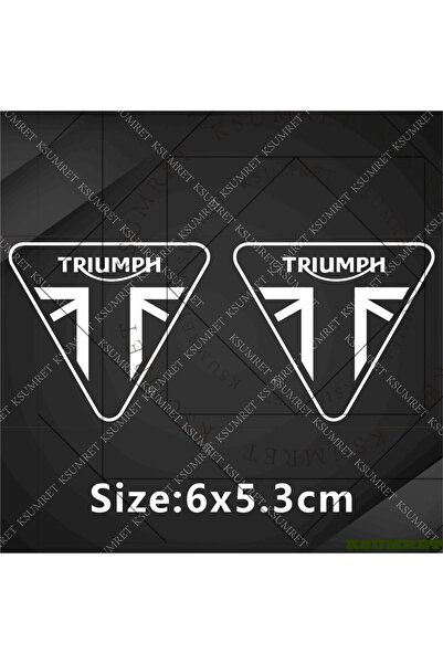Choice14 White For Triumph Sticker Logo Motorcycle Decal Tank Emblem Scramble...