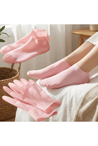 Choice 4pcs SET 4pcs Silicone Moisturizing Socks Set, 1 Pair of Gloves And 1 ...