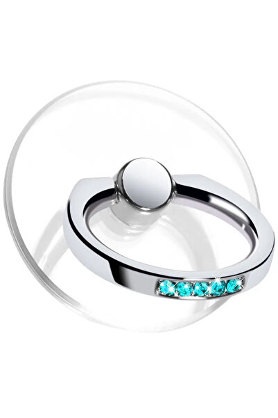 WSSHE Blue Circle Transparent Luxury Butterfly Finger Ring Mobile Phone Holde...