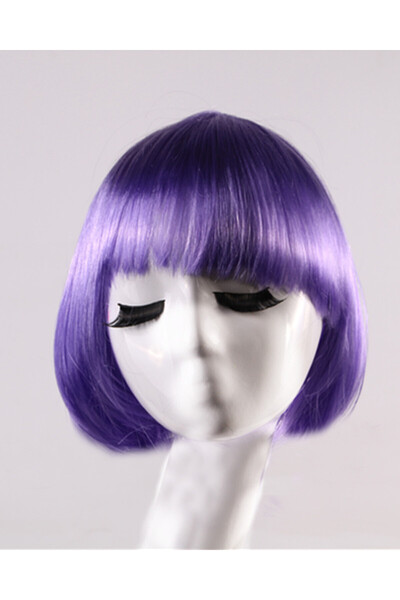 Choice15 One Size Lavender Synthetic Short BOB Full Wig Multiple Colors Cospl...