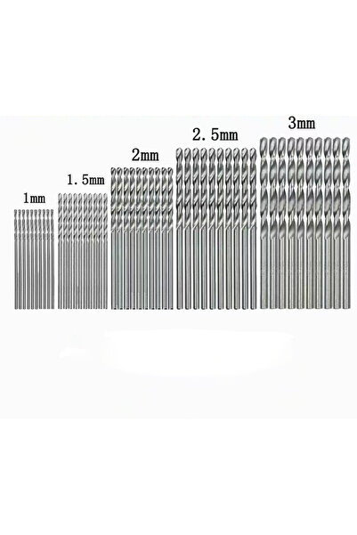 Choice Round Silver 50Pcs 50Pcs Titanium Coated High Speed Steel Drill Bit Se...