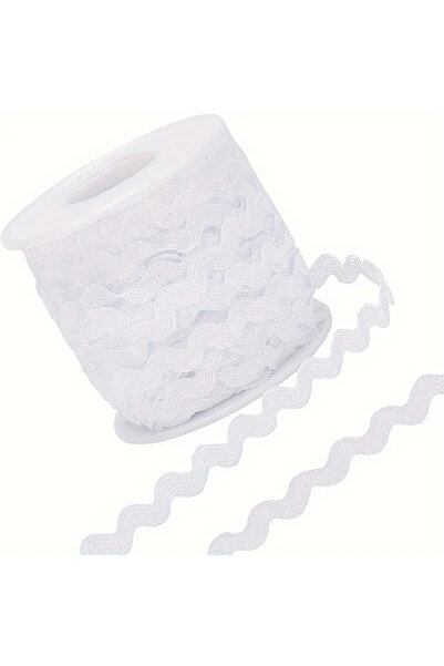 Choice6 27yards white 1 Roll 27yd/25m RIC Rac Trim Ribbon Wave Sewing Bending...