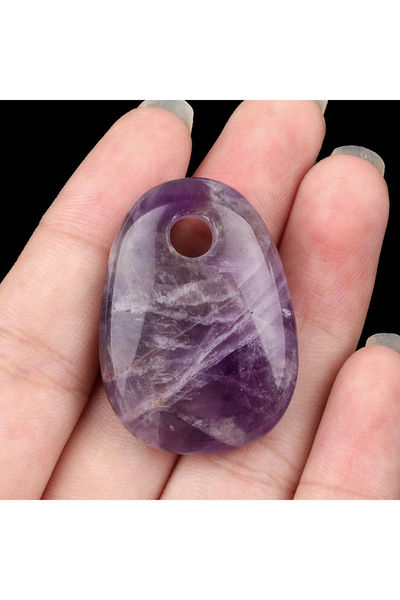 Choice Amethyst 1pc Natural Stone Trapezium Agates Amethysts Pink Crystal Hea...