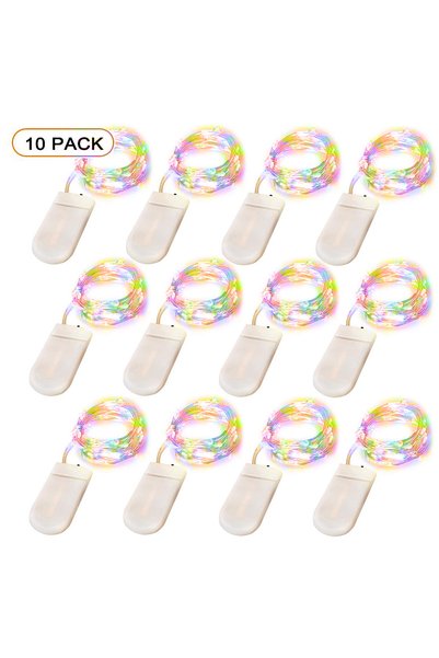 Choice 2M 20leds RGB 10 pcs LED Fairy String Lights Battery Operated LED Copp...