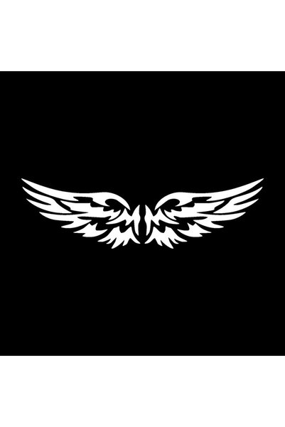 Choice1 21X6.1CM WHITE DIY Angel Wings Reflective Car Stickers Decor Moto Hel...