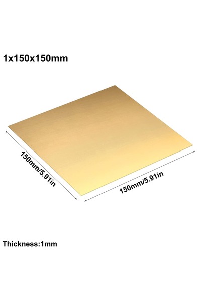 Choice8 1x150x150mm New Copper Brass Plate Sheet 0.5mm 0.8mm 1mm Multiple Siz...