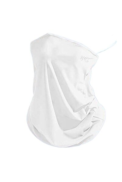 Choice White New UPF50+ Ice Silk Mask Neck Protection Quick Drying Sun Protec...