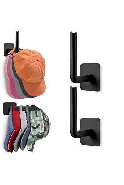 Choice Black-2pcs 2-4-Pack Self-Adhesive Storage Hooks Home Space Saving No P...