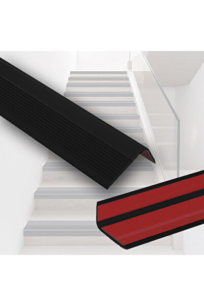 Choice 1m black 1PC 1/2m Stair Nosing Edging, Non-Slip Self Adhesive Step Edg...