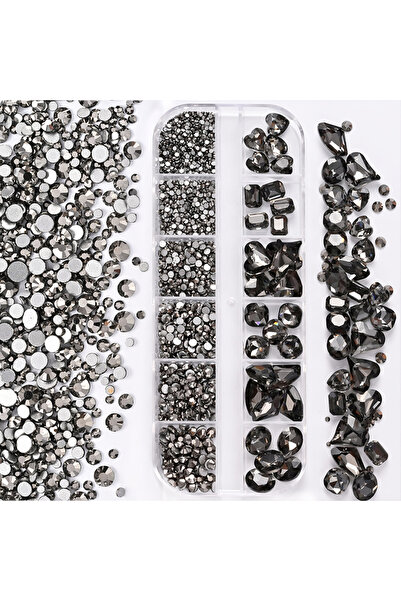 Choice PH253-4 1Box 3D Clear Nail Art Rhinestones 12Shapes Mixed Oval,Butterf...