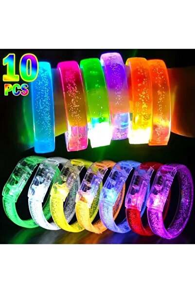 Choice 50pcs Mixed 10PCS LED Flash Bracelet Wristband Luminous Party Supplies...