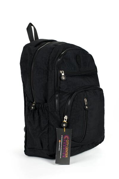 citycenterfashion Unisex School Backpack Crinkled Waterproof Fabric Large Mid...