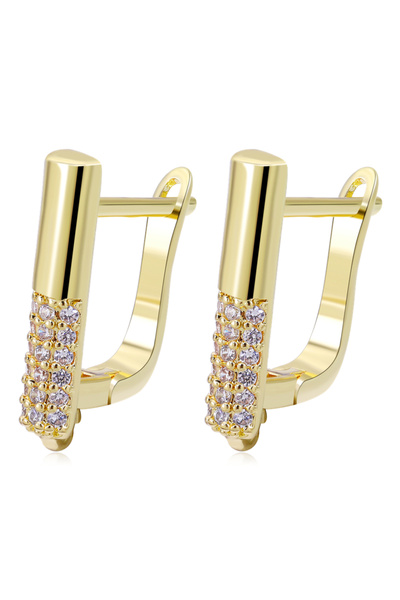 Choice 1 Pair-2 Pieces Gold Juya Handmade 18K Real Gold Plated Earwire Fasten...