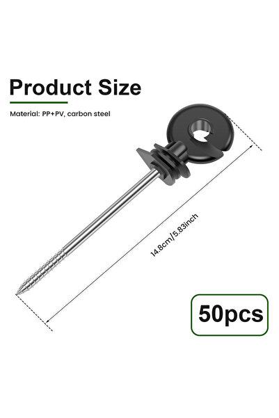 Choice 50Pcs 50/100Pcs Electric Fence Insulators Self Tapping Wood Post Insul...