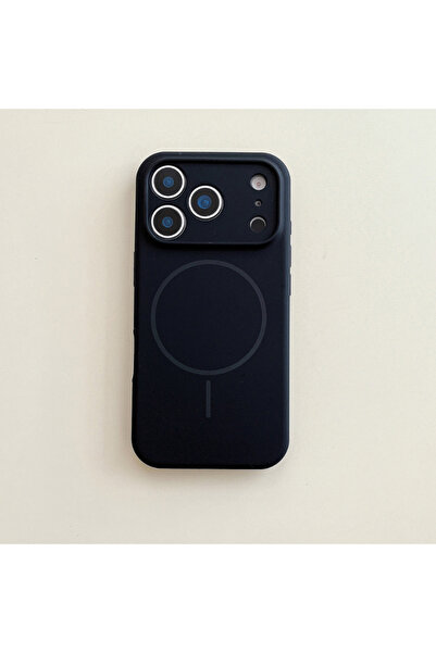 Choice5 iPhone17 Black For Magsafe Magnetic Wireless Charging Solid Color Sof...