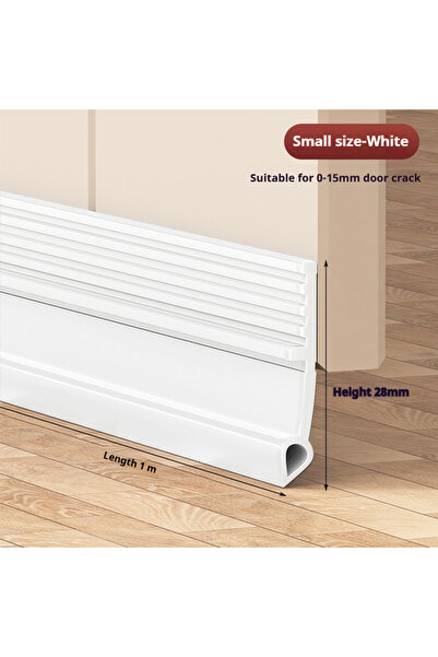 Choice6 1M B Small White 28/50mm Height Door Seal Strip Flexible Soft TPE Und...