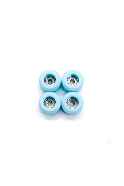 Choice 4Pcs light blue 4Pcs Urethane CNC Bearing Wheel For Fingerboard Profes...