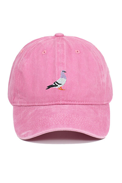 Choice7 Pink Baseball cap suitable for all seasons, pigeon embroidery pattern...