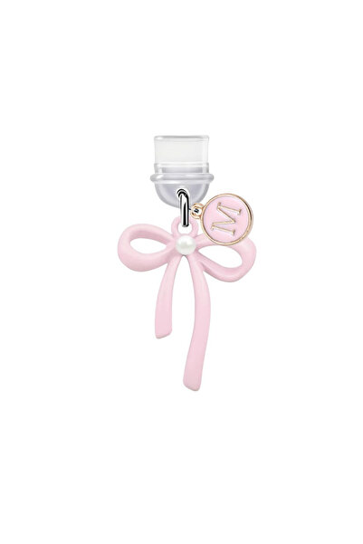Choice M Pink Bow Letter Dust Plug, English Letters from a to m Available, De...