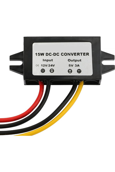 Choice4 Open Wire Waterproof 12V/24V to 5V Converter DC-DC Buck Module Power ...