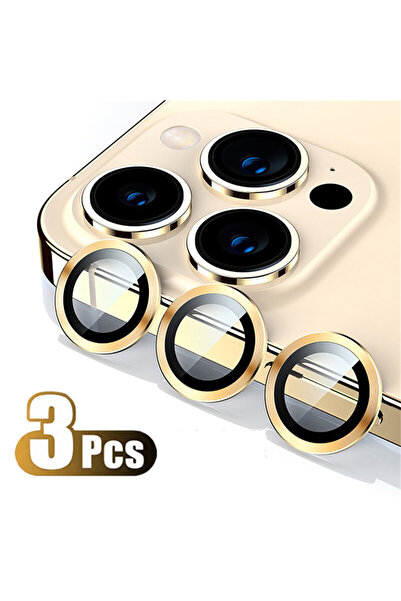 Choice 13 Pro - 13 ProMax Gold Original Titanium Color Camera Protector For i...