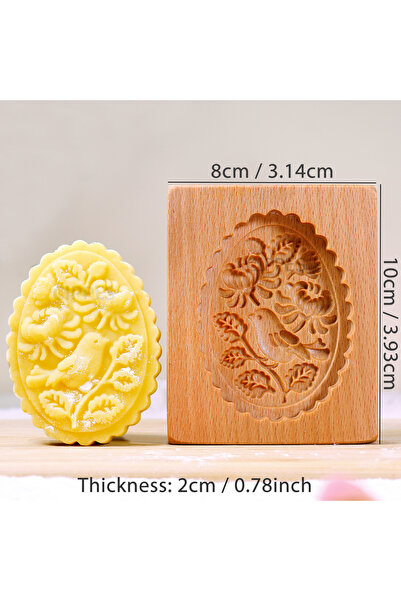 Choice5 Bird Wooden Speculaas Cookie Molds with Animals Patterns, 3D DIY Carv...