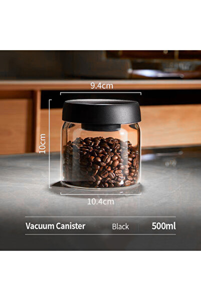 Choice 500ml Black OANKR Vacuum Coffee Canister 500ml 900ml Food Storage Cont...