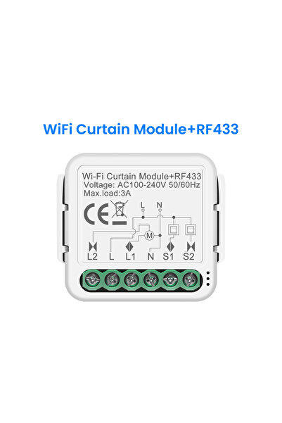 Choice WF RF 1CH GIRIER Tuya Smart ZigBee/Wi-Fi RF433 Curtain Switch Module f...