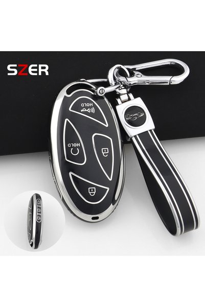 Choice17 7 BTN Black Set 2 Fashion TPU Car Smart Key Case Cover For Hyundai I...