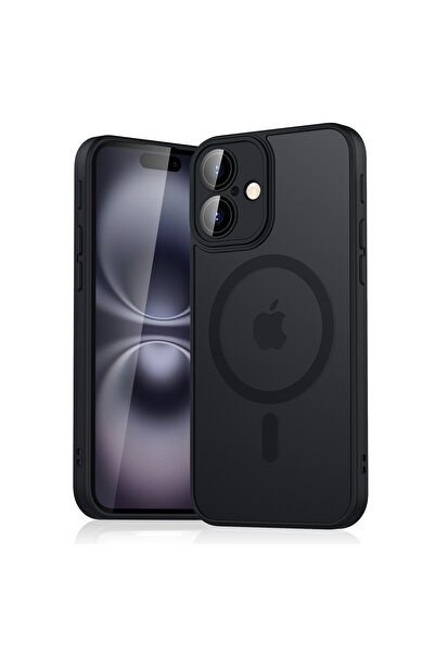 Choice For iPhone 15 Black Luxury Magnetic Matte Translucent Armor Shockproof...