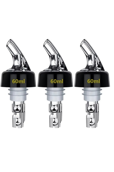 Choice 60ml 3pcs Printed Measured Bottle Pourer Spouts Liquor Pourers Quick S...