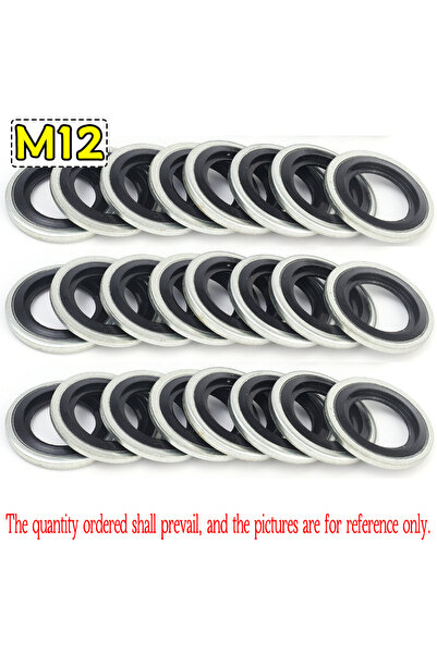 Choice4 50PCS M12 M12/M14 Replaceable Bolts Gasket Drain Plug Fitting Univers...
