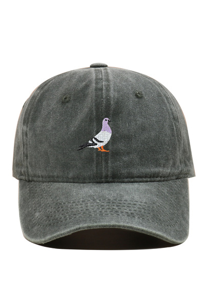 Choice9 army green Baseball cap suitable for all seasons, pigeon embroidery p...