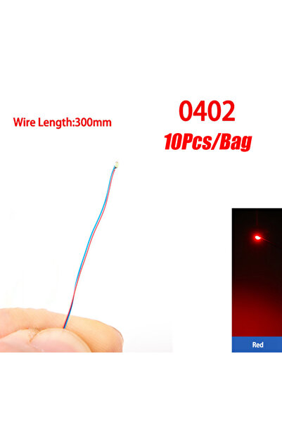 Choice11 0402 red 10Pcs/Lot Model 0402 0603 SMD LED Wired Chip Micro Led Pre-...