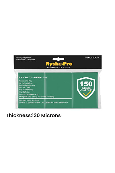 Choice13 150pcs green 150Pcs Premium Card Sleeves 2.6"x3.6" Compatible with S...