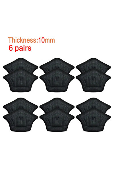 Choice12 black 10mm 6pair 1/6pair Sports Shoes Insole Patch Heel Pad Adjustab...