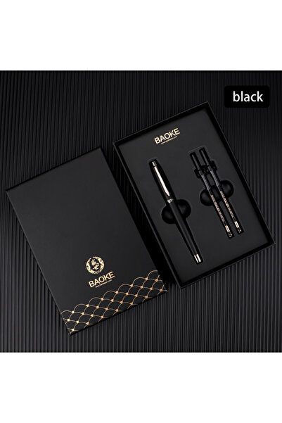 choice2 black black BAOKE T28 0.5mm Roller Pen Gift Set, Includes 1 Pen, 2 Re...