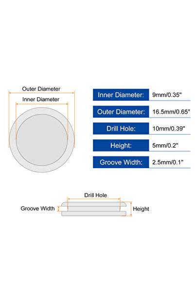 Choice16 10mm 24Pcs 6/24Pcs Grommets 10-38mm Drill Hole 9-31mm ID Single Side...