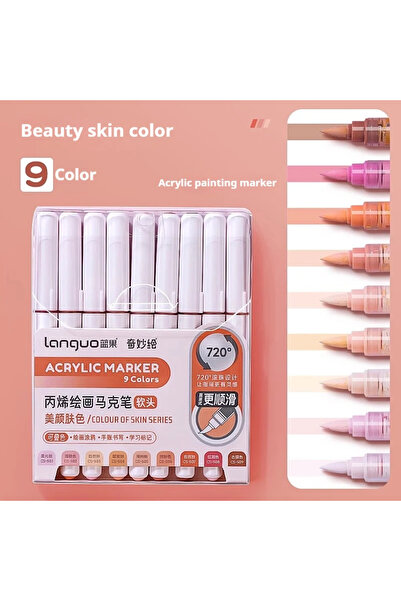 Choice Beauty Skin 207Colors LANGUO Direct Liquid Acrylic Markers Soft Brush ...