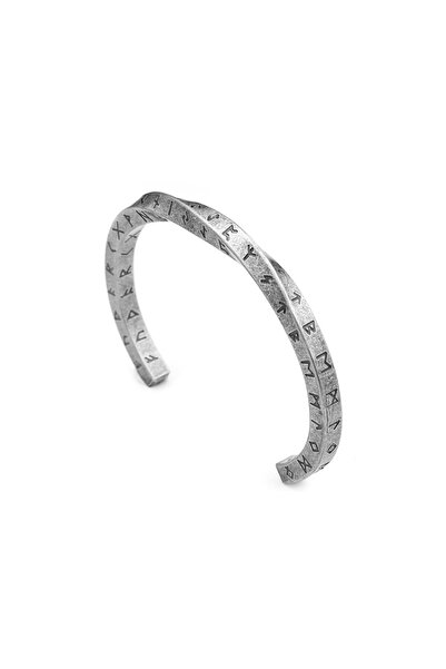 Choice Style C Fashion 316L Stainless Steel Mobius Opening Bracelet Viking Ru...