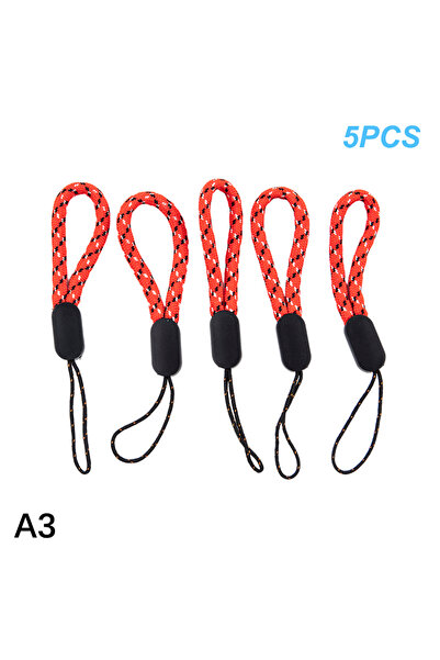 Choice3 5pcs Red and white 5Pcs Hand Wrist Lanyard String Short Grip XYun Lan...