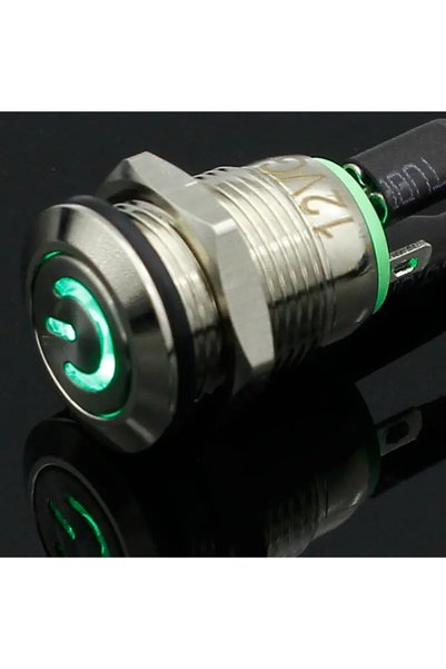 Choice17 5V 1PC Green 1PC 12mm 3V 5V 12V 220V Angel Eye Aluminum Metal LED Po...