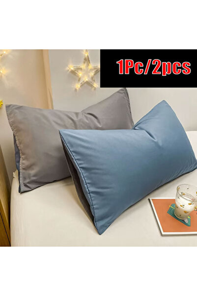 Choice1 1pc Blue 1pc/2pcs 100% Cotton brushed Color block Pillowcases , Super...