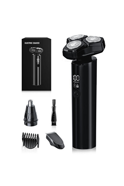Choice1 black Electric Razor for Men Electric Shaver 3 Blade Rotary Shaving M...
