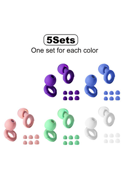 Choice 5sets-A HUAK Soft Silicone Earplugs Noise Cancellation, Comfortable, S...