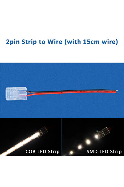 choice2 موصل شريط إضاءة LED سريع التوصيل من النوع B، 2 دبوس 8 مم، IP20 IP65، ...