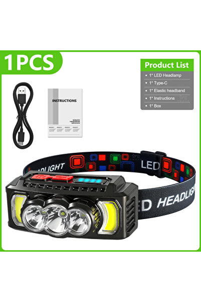 Choice1 1200mAh Outdoor LED Headlamp USB Rechargeable Head Torch Built-in Bat...